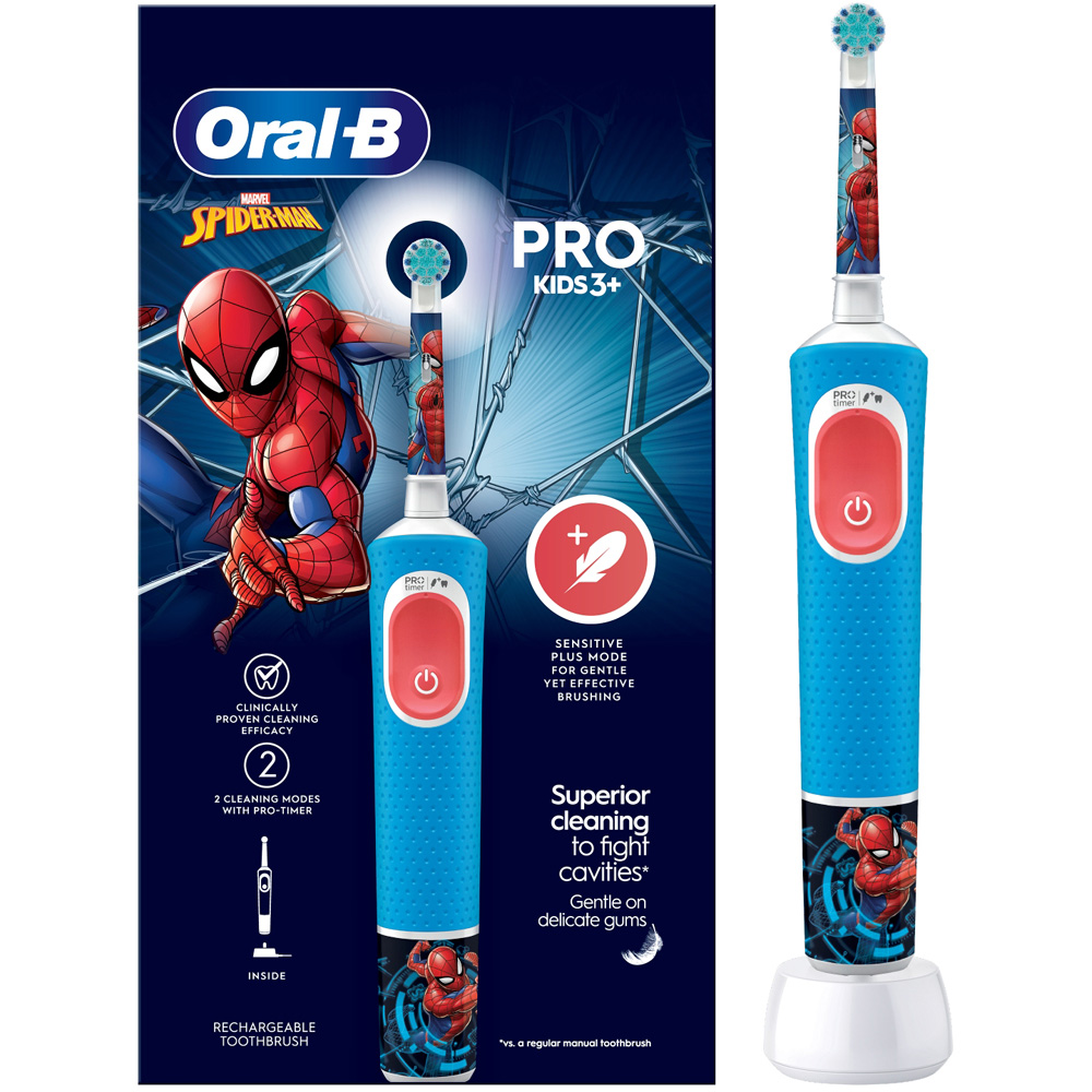 Oral-B Spiderman Vitality Pro Kids Electric Toothbrush Image 3