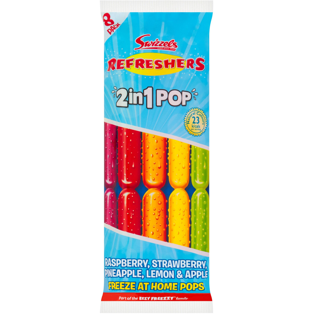 Swizzels Refreshers 2 In 1 Assorted Freeze Pops 8 Pack Image
