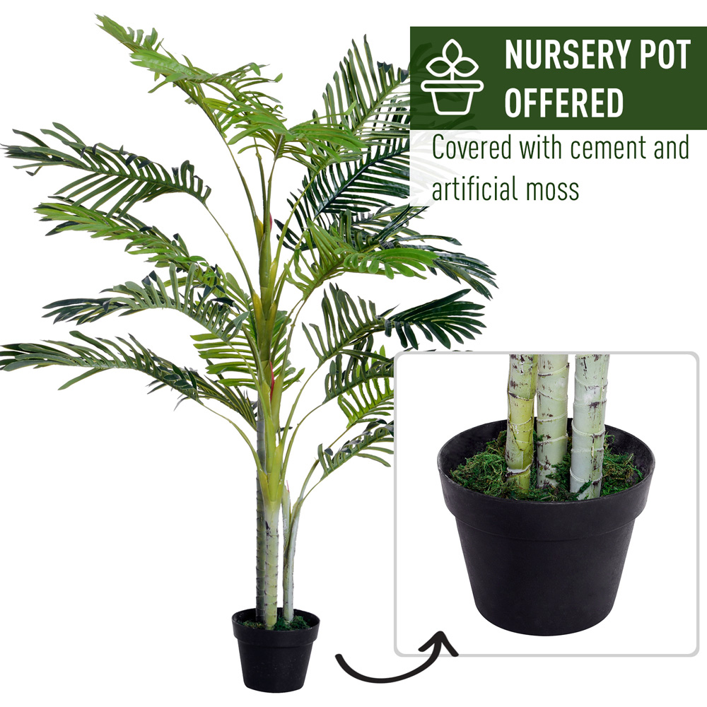 Outsunny Tropical Palm Tree Artificial Plant In Pot 5ft Image 4