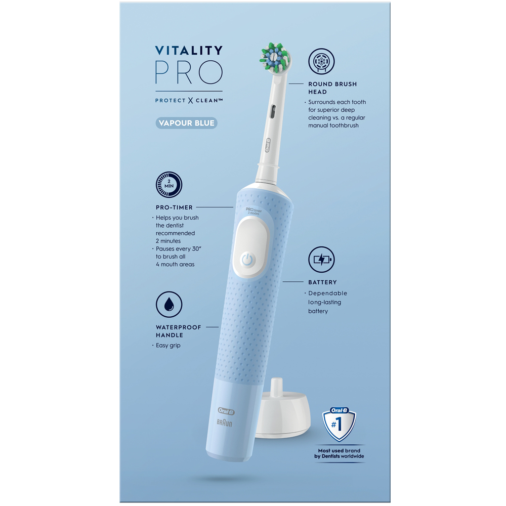 Oral-B Vitality Pro Blue Rechargeable Electric Toothbrush Image 3