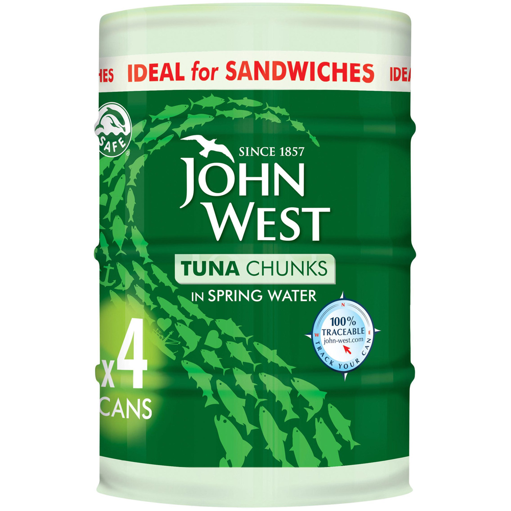 John West Tuna Chunks in Springwater 4 Pack Image