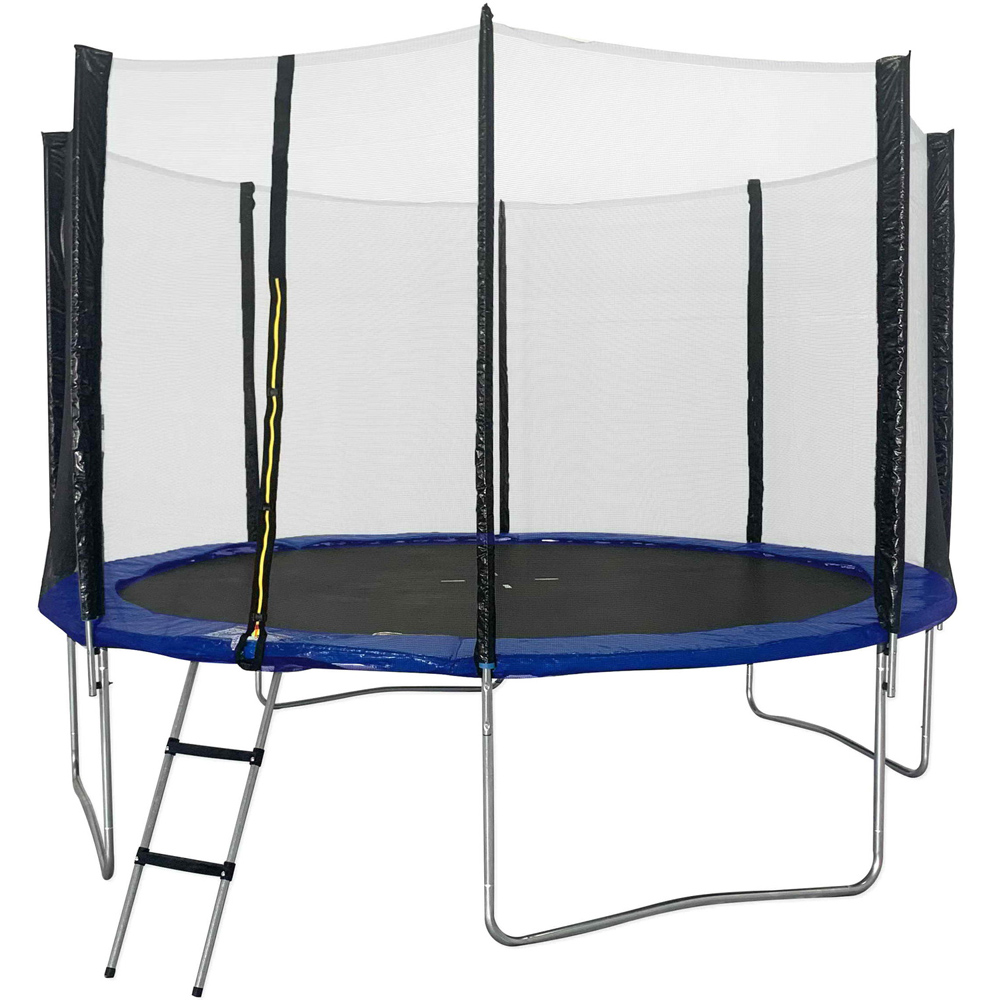 Trampoline Warehouse 12ft Blue Trampoline with Safety Enclosure Net Image 1