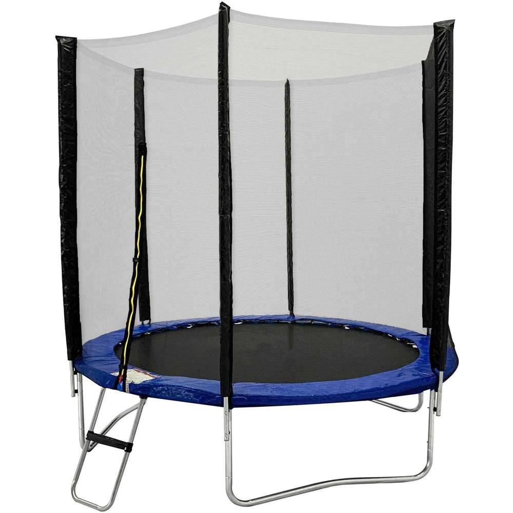 Trampoline Warehouse 8ft Blue Trampoline with Safety Enclosure Net Image 1