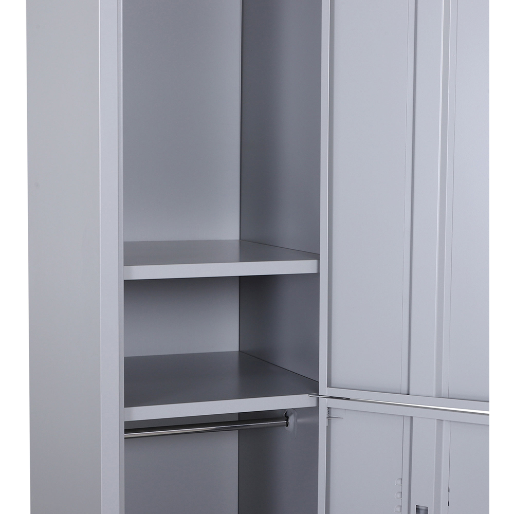 Portland Grey Cabinet Storage Locker with Shelves Image 7