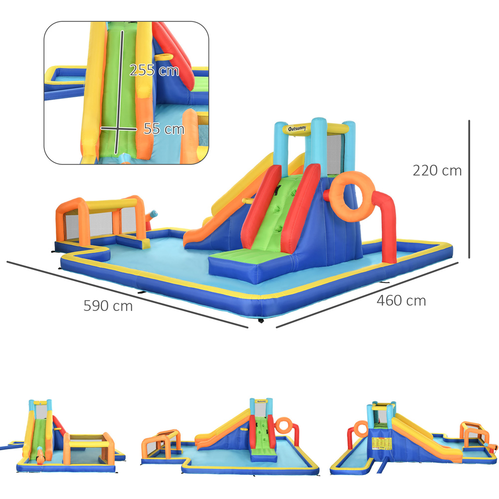 Outsunny 6 in 1 Kids Bouncy Castle with Blower Image 8