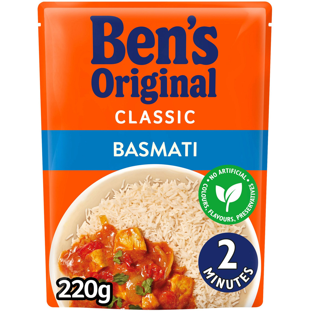 Ben's Original Basmati Microwave Rice 220g Image