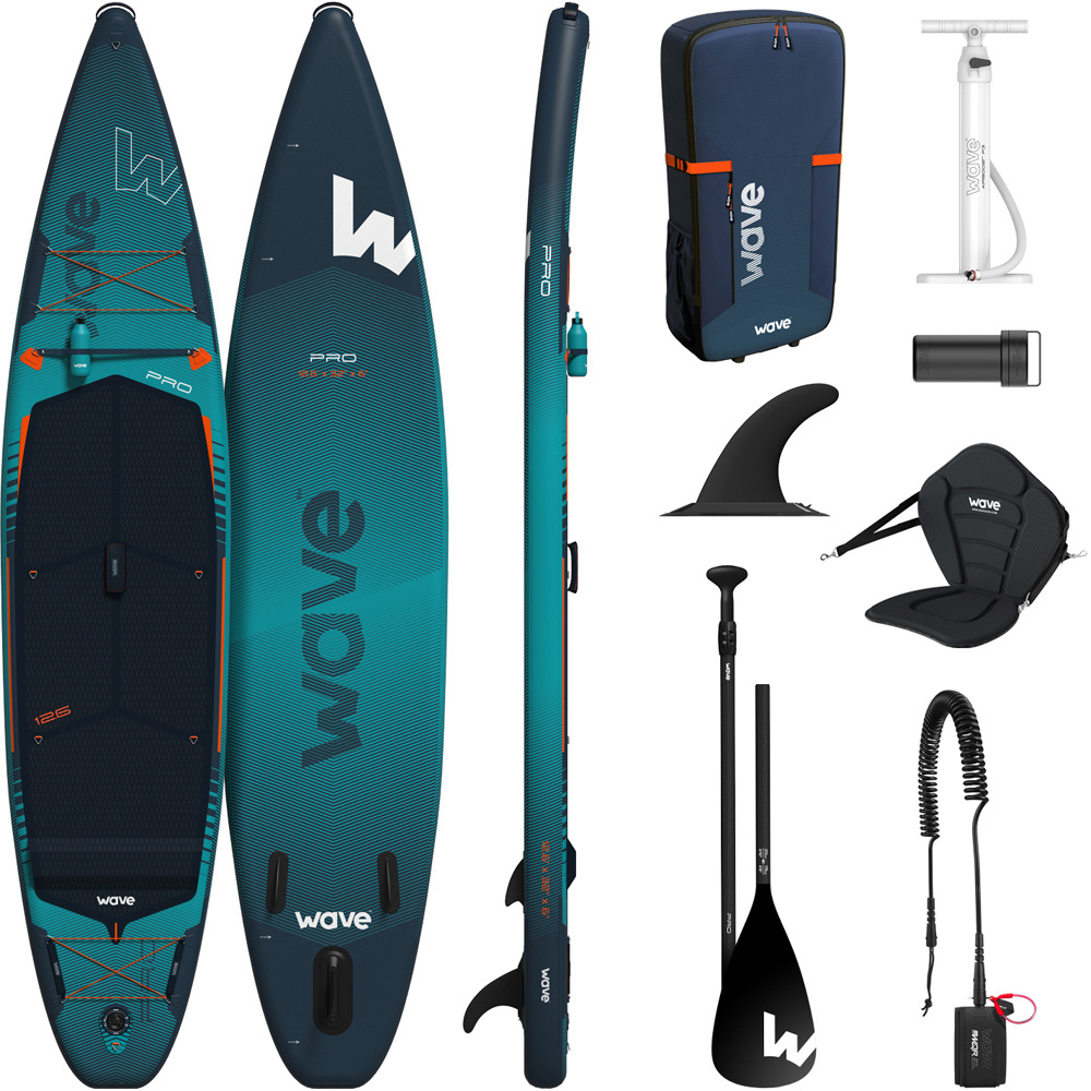 Wave Pro Navy Stand Up Paddle Board and Accessories 12ft 6inch Image 3