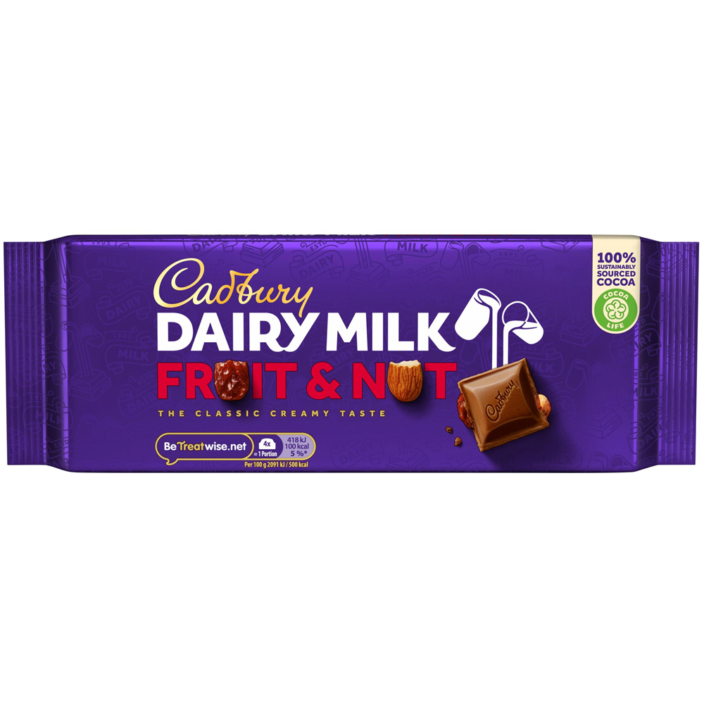 Cadbury Dairy Milk Fruit and Nut 180g Image