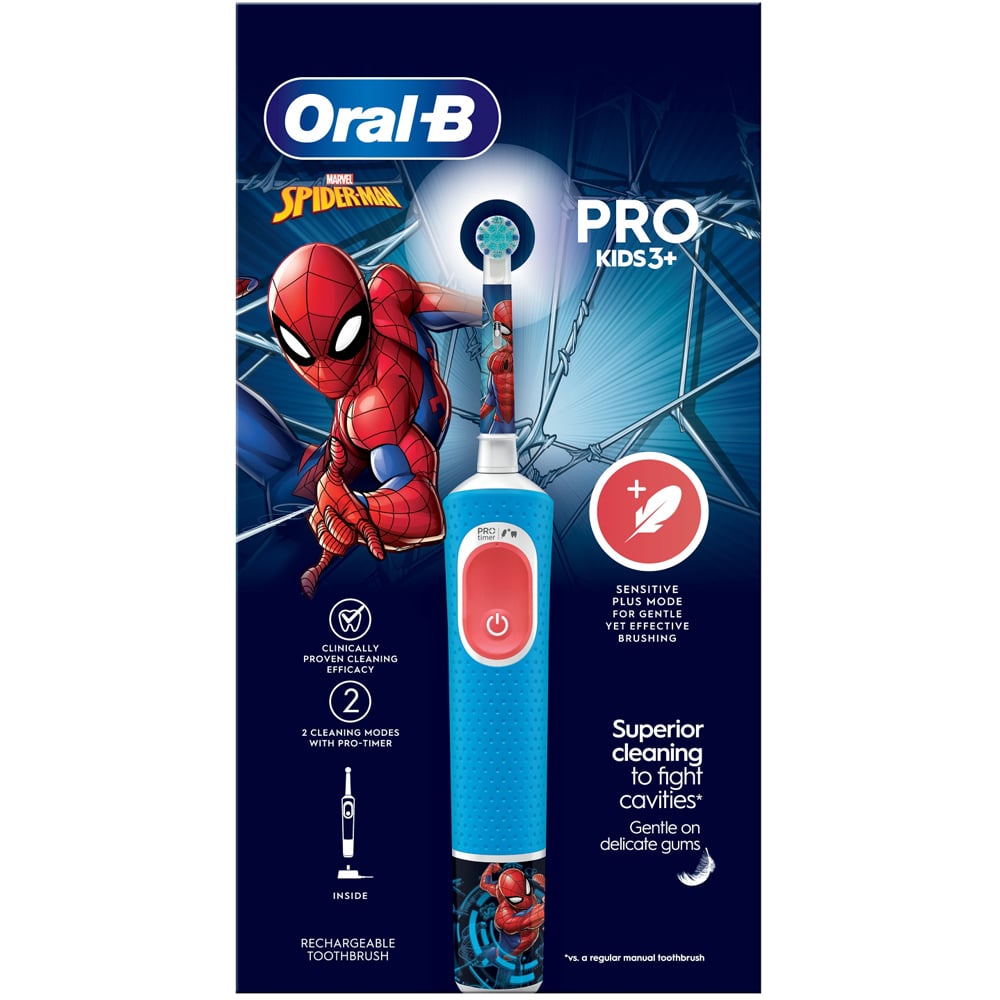 Oral-B Spiderman Vitality Pro Kids Electric Toothbrush Image 1