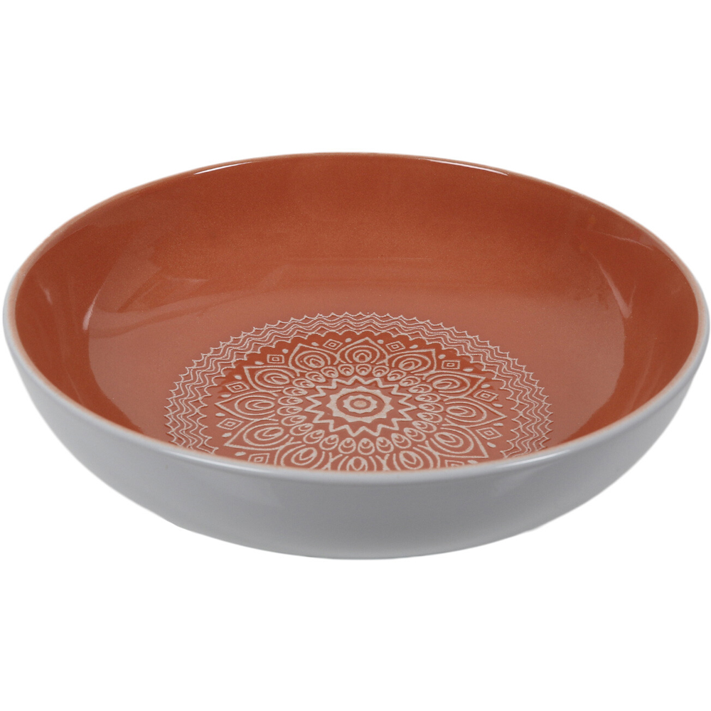 9 inch Terracotta Swirl Stoneware Serving Bowl Image