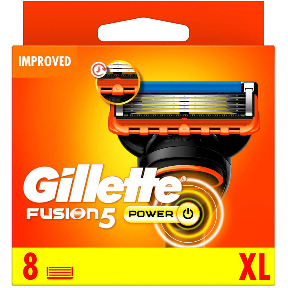 Gillette Fusion5 Power Men’s Razor Blade Refill 8 Pack Image 1