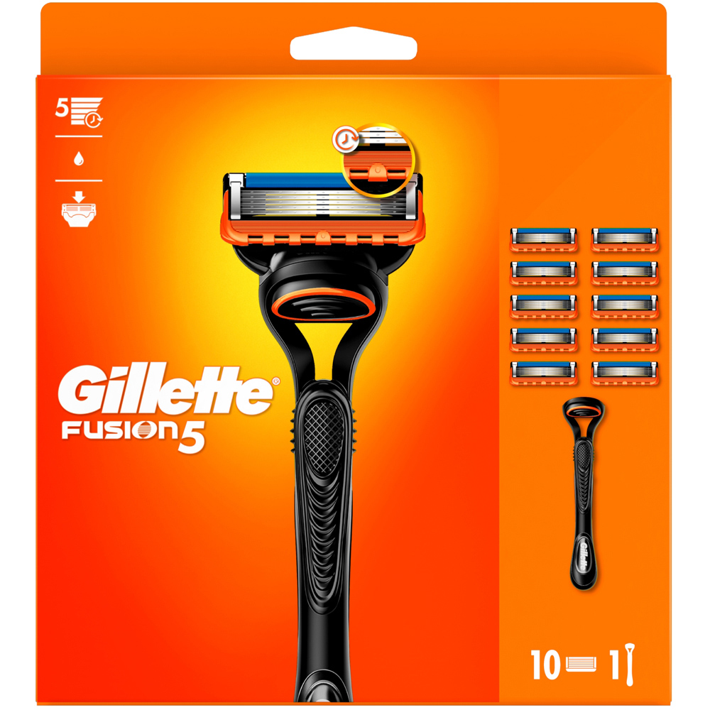 Gillette Fusion Men’s Razor with Blade Refill 10 Pack Image 2