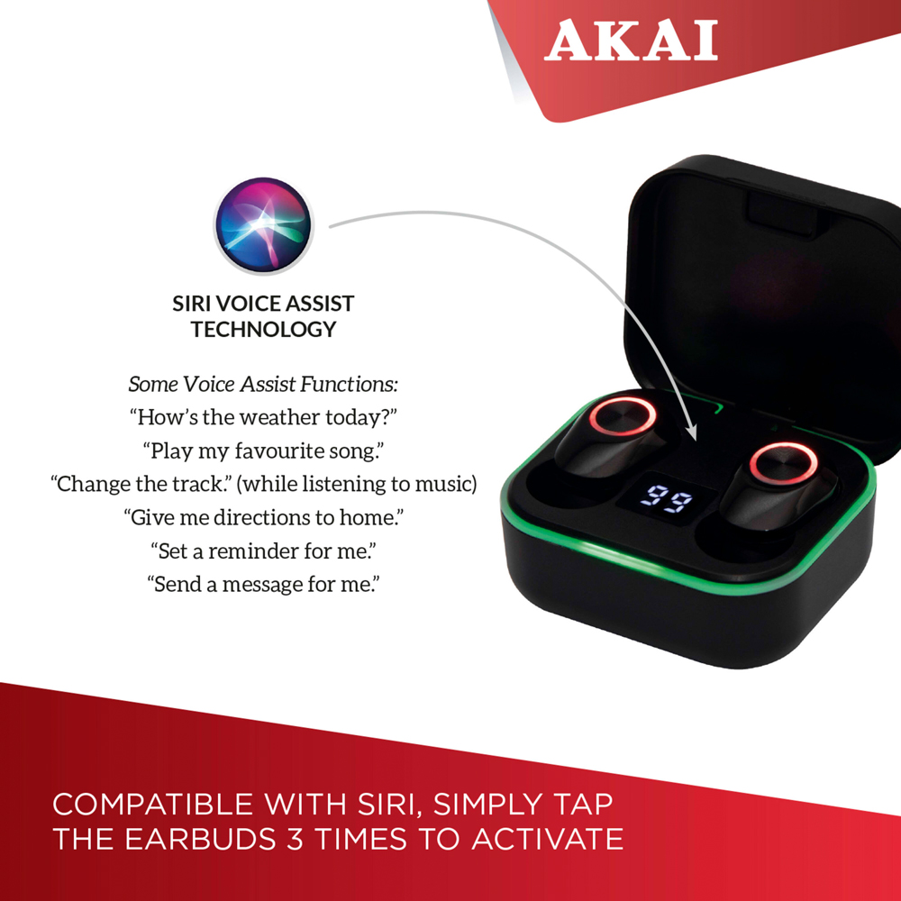 Akai Wireless Bluetooth Earbuds Image 5