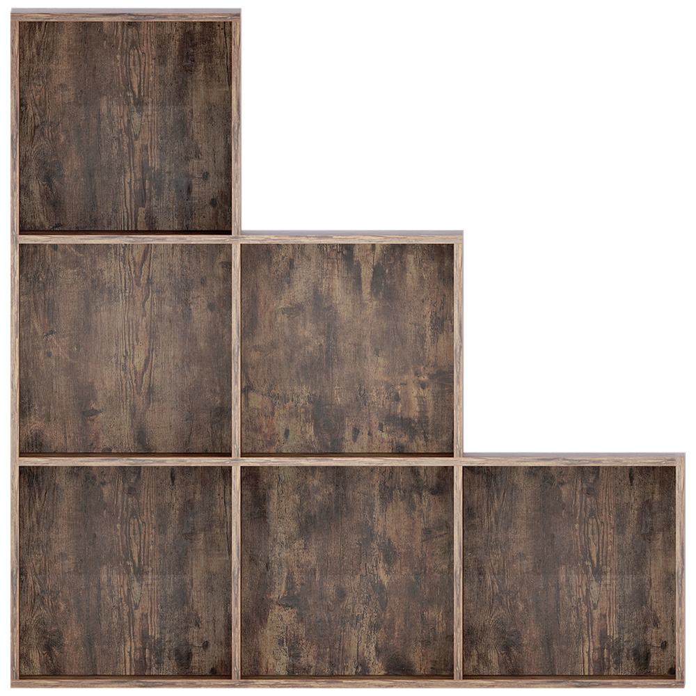 Vida Designs Durham 6 Cube Dark Wood Storage Unit Image 3