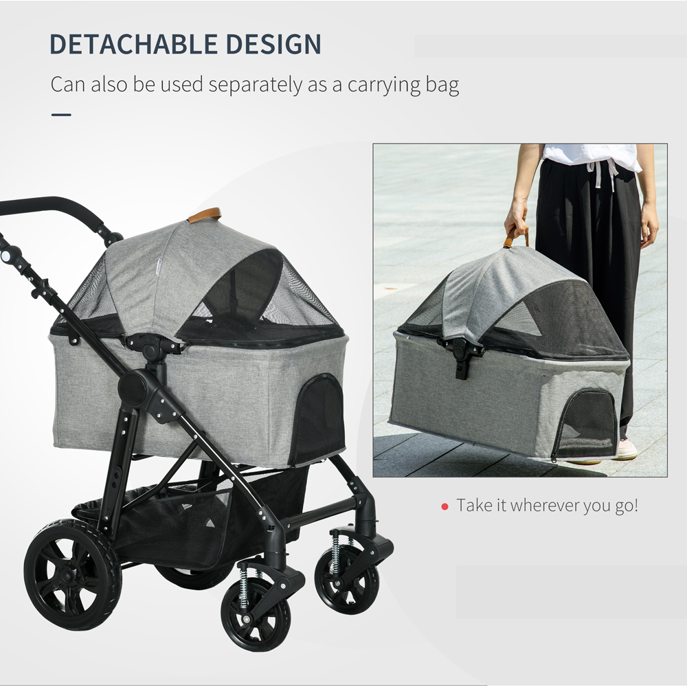 PawHut Foldable Small Pet Stroller Image 4