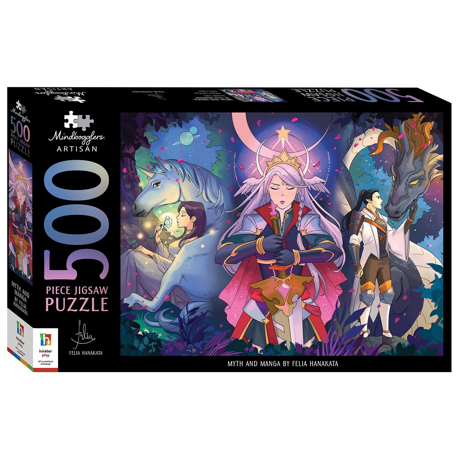 500-Piece Myth and Manga Puzzle - Black Image 1