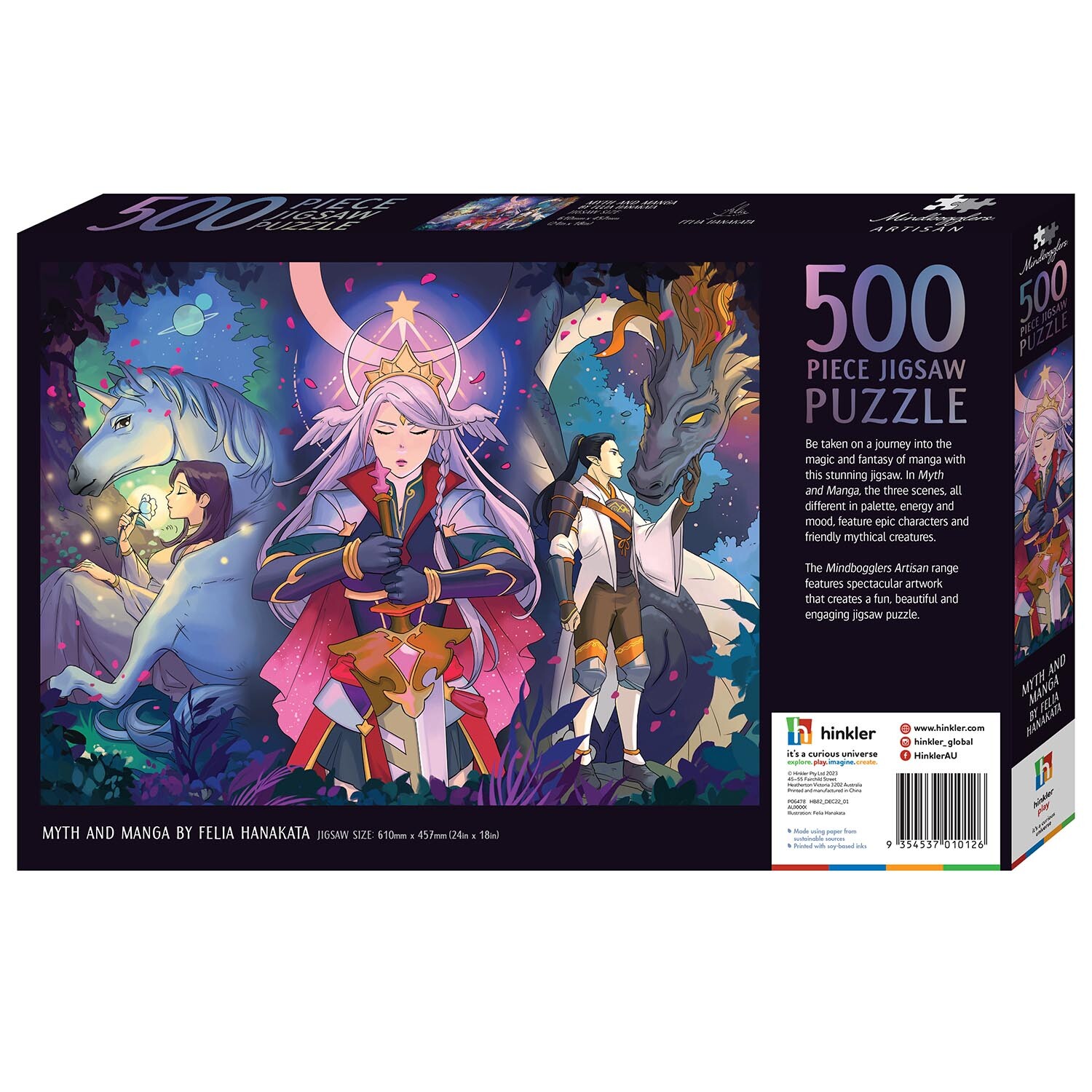 500-Piece Myth and Manga Puzzle - Black Image 2