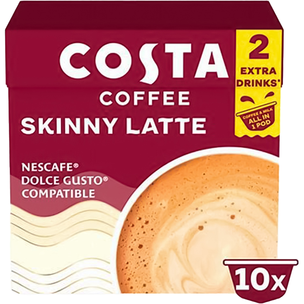 Costa Skinny Latte Coffee Pods 10 Pack Image