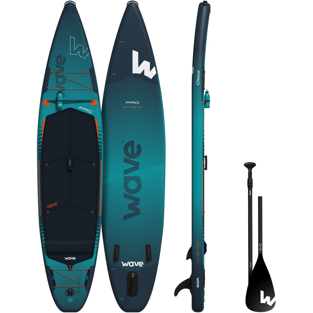 Wave Pro Navy Stand Up Paddle Board and Accessories 12ft 6inch Image 2