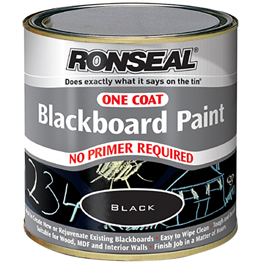 Ronseal One Coat Black Blackboard Paint 250ml Image 2