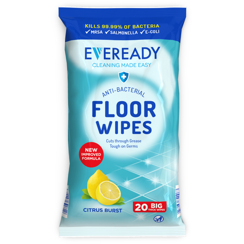 Eveready Anti Bacterial Floor Wipes 20 Pack Image 1
