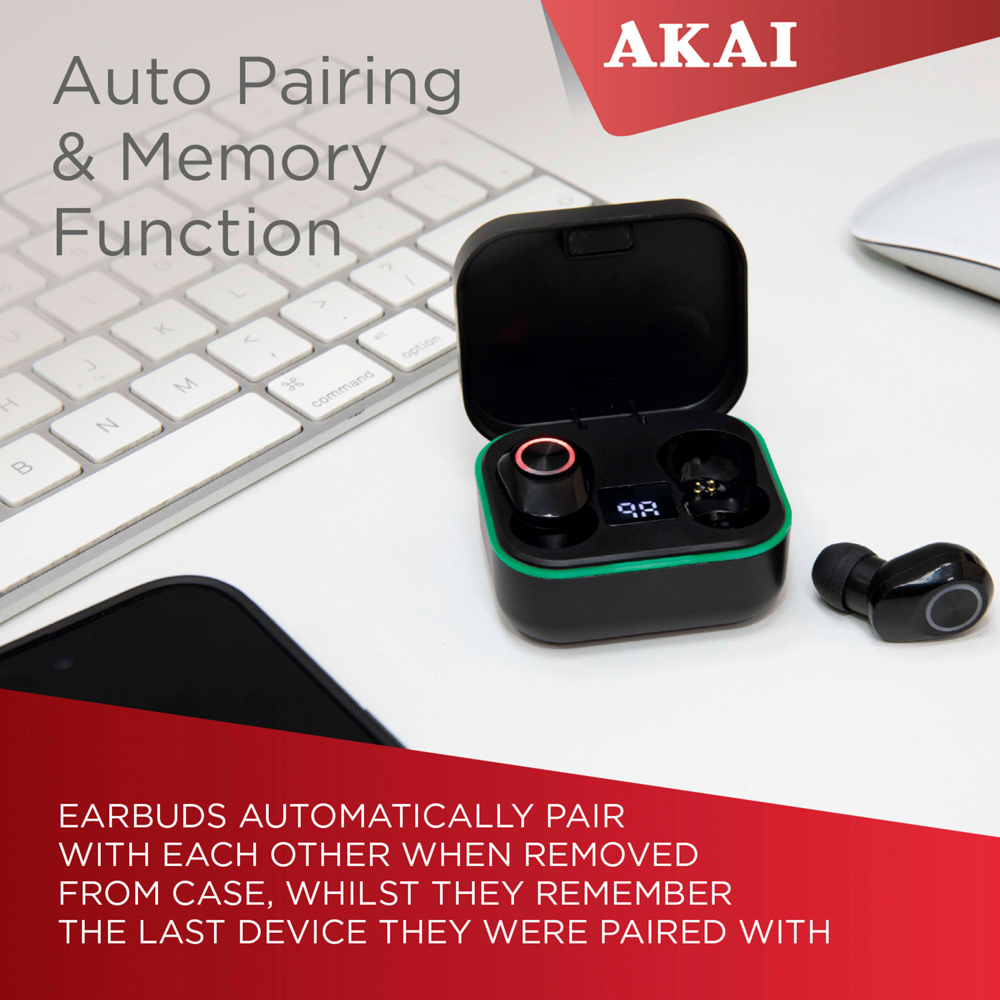 Akai Wireless Bluetooth Earbuds Image 7
