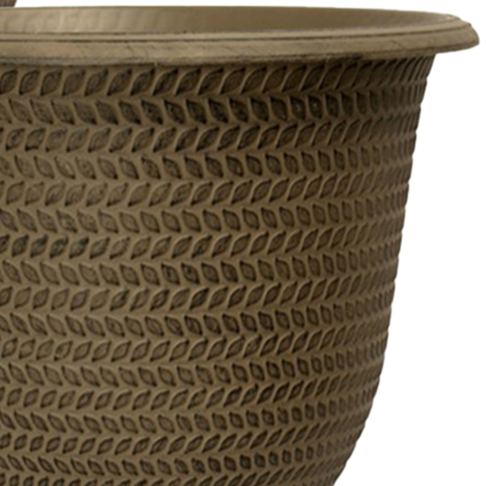 wilko Parker Shaded Taupe Round Planters 30cm 2 Pack Image 2