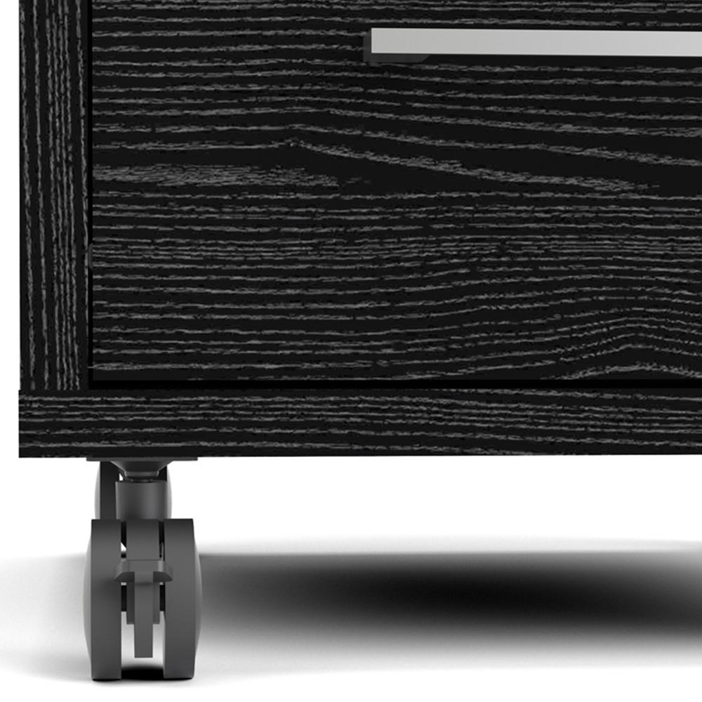 Florence 4 Drawer Black Woodgrain Mobile Cabinet Image 6