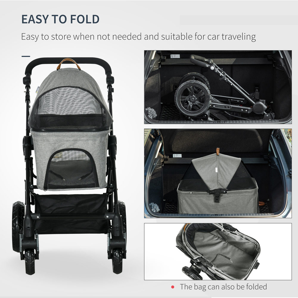 PawHut Foldable Small Pet Stroller Image 3