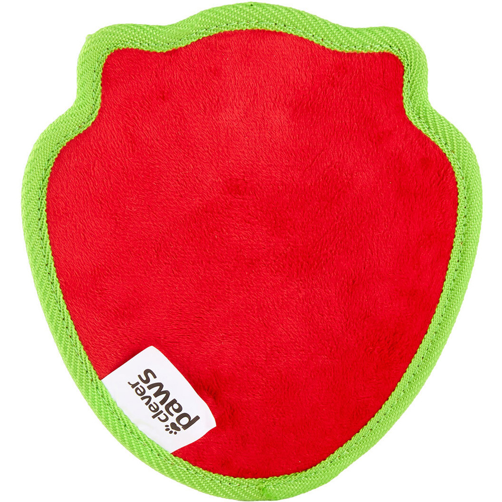 Tough Fruit Strawberry Dog Toy Red Image 5