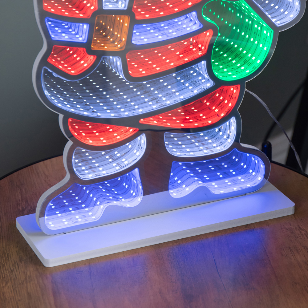 Samuel Alexander Multicolour LED Light Up Waving Santa Infinity Christmas Decoration 59cm Image 5