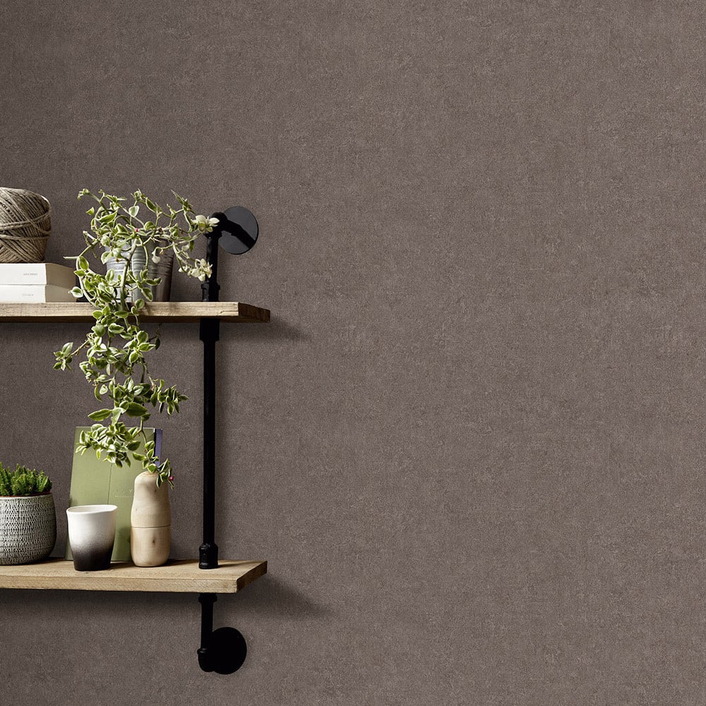 Erismann Dash Plain Brown Vinyl Wallpaper Image 4