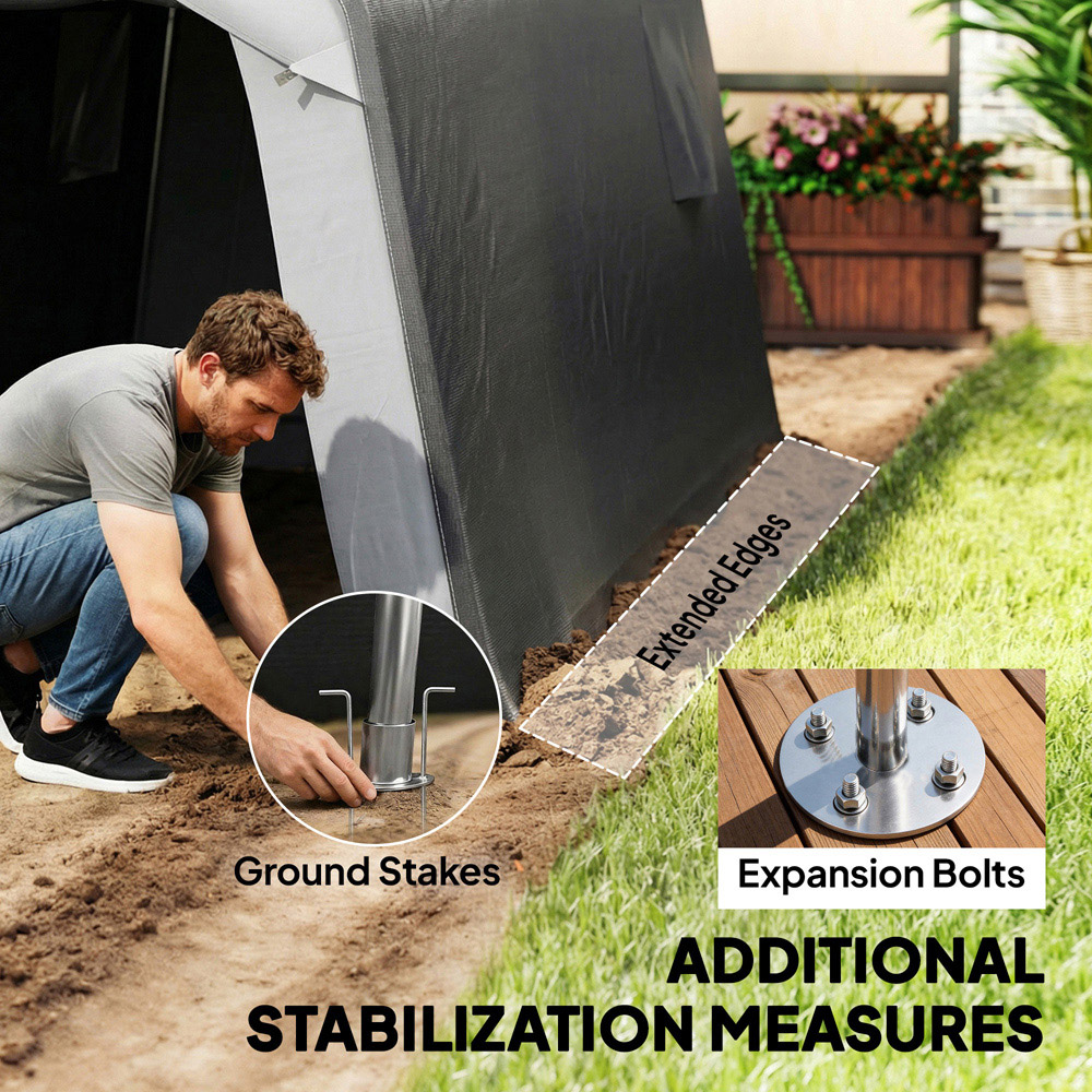 Outsunny  7.8 x 5.9ft  Portable Storage Shed Image 6