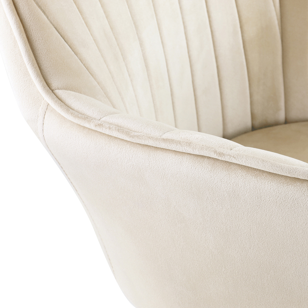 Muse Accent Chair in Velvet Upholstery - Champagne Image 5