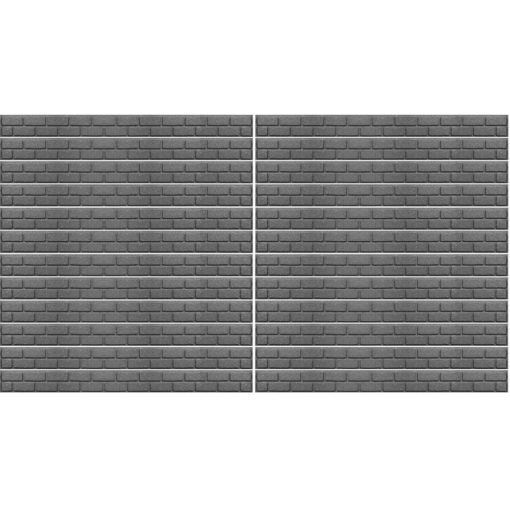 Thompson & Morgan EZ Ultra Grey Curve Brick Border Edging 9cm 24 Pack Image 1