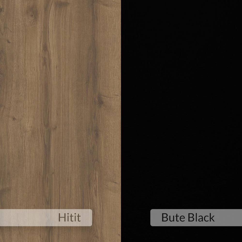 Decortie Dotta Single Drawer Dark Oak Effect Wall Mounted Bedside Table with Night Light Image 7