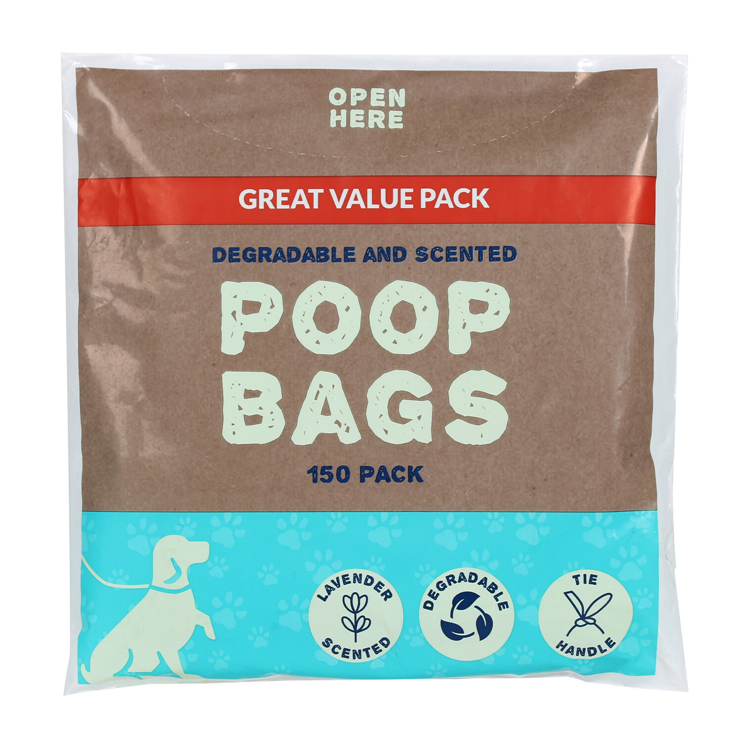 Pack of 150 Degradable Scented Poop Bags Image 1