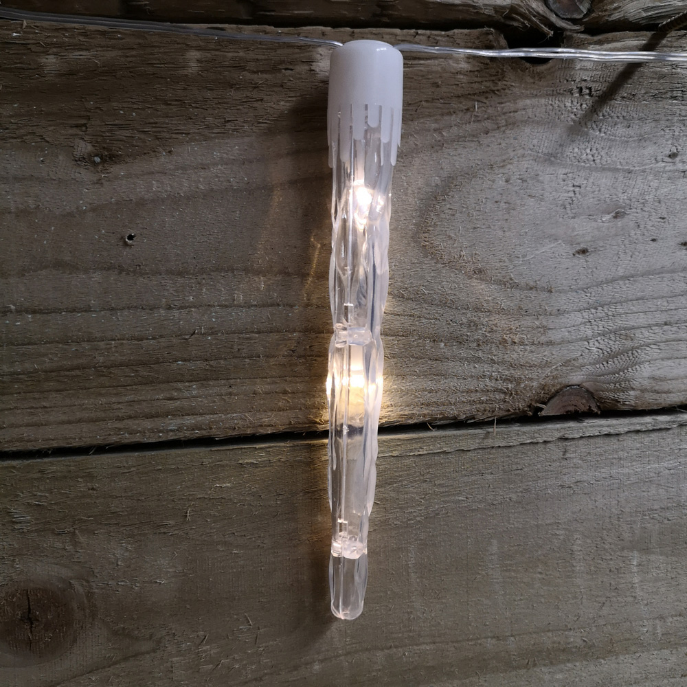Premier 72 Warm White LED Clear Cable Icicle String Light 6.9m Image 3