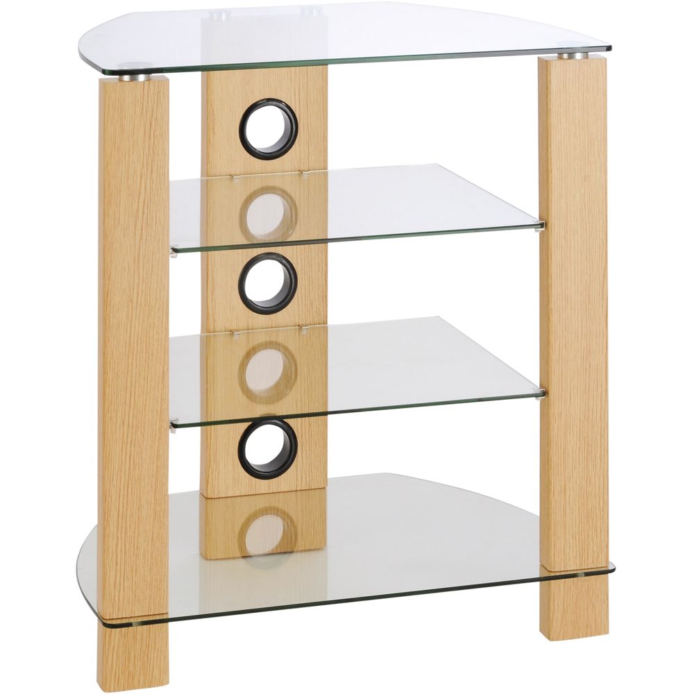 TTAP Oak 4 Shelf HiFi Entertainment Rack Image 3