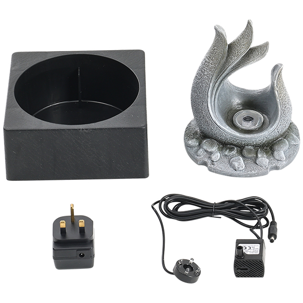 Living and Home Tabletop Resin Water Fountain with Light Image 3