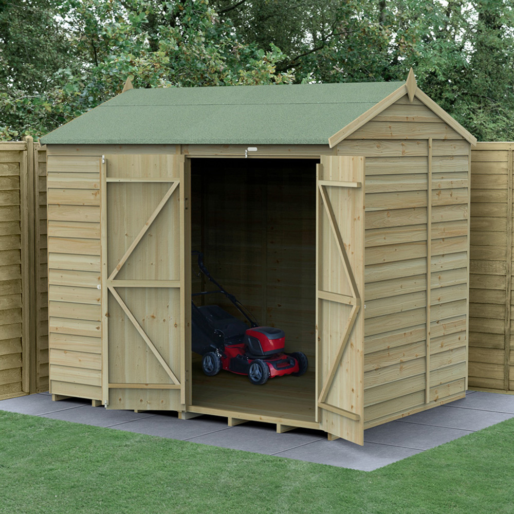 Forest Garden 4LIFE 8 x 6ft Double Door Reverse Apex Shed Image 2