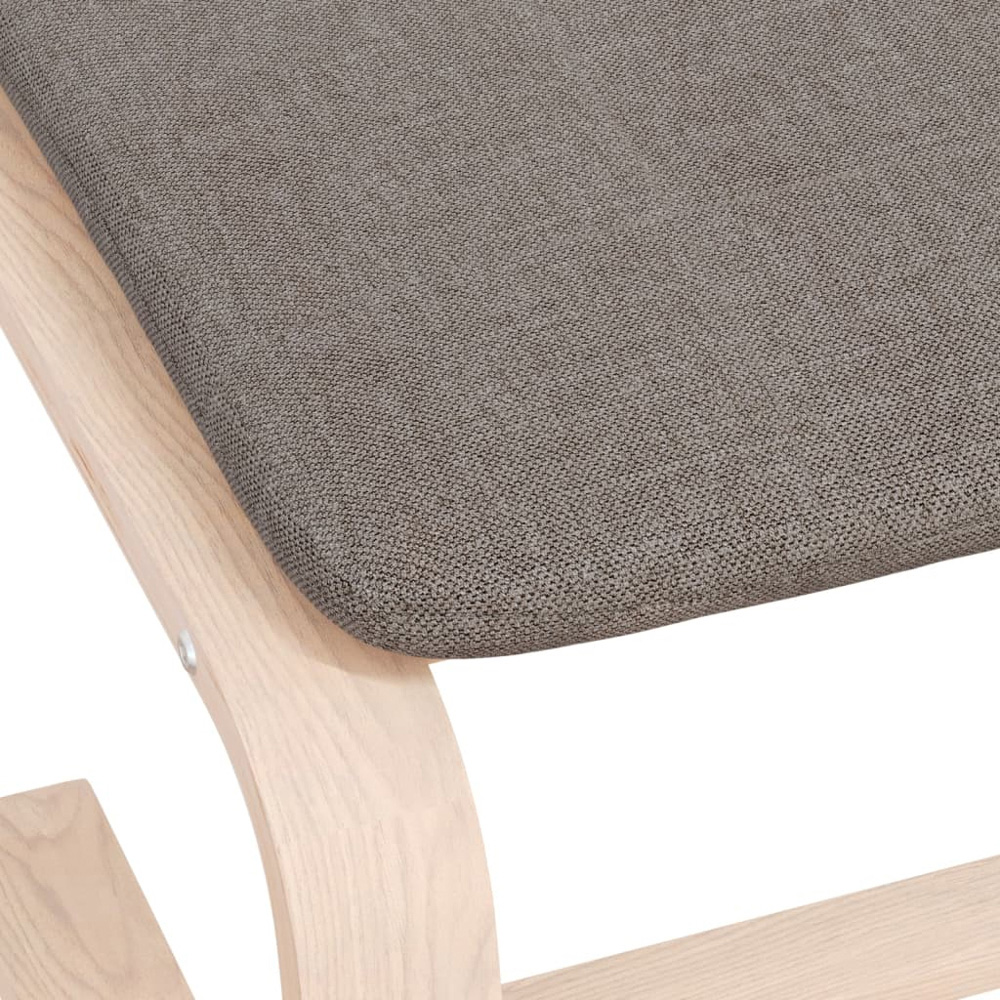 vidaXL Taupe Fabric Footstool Image 6