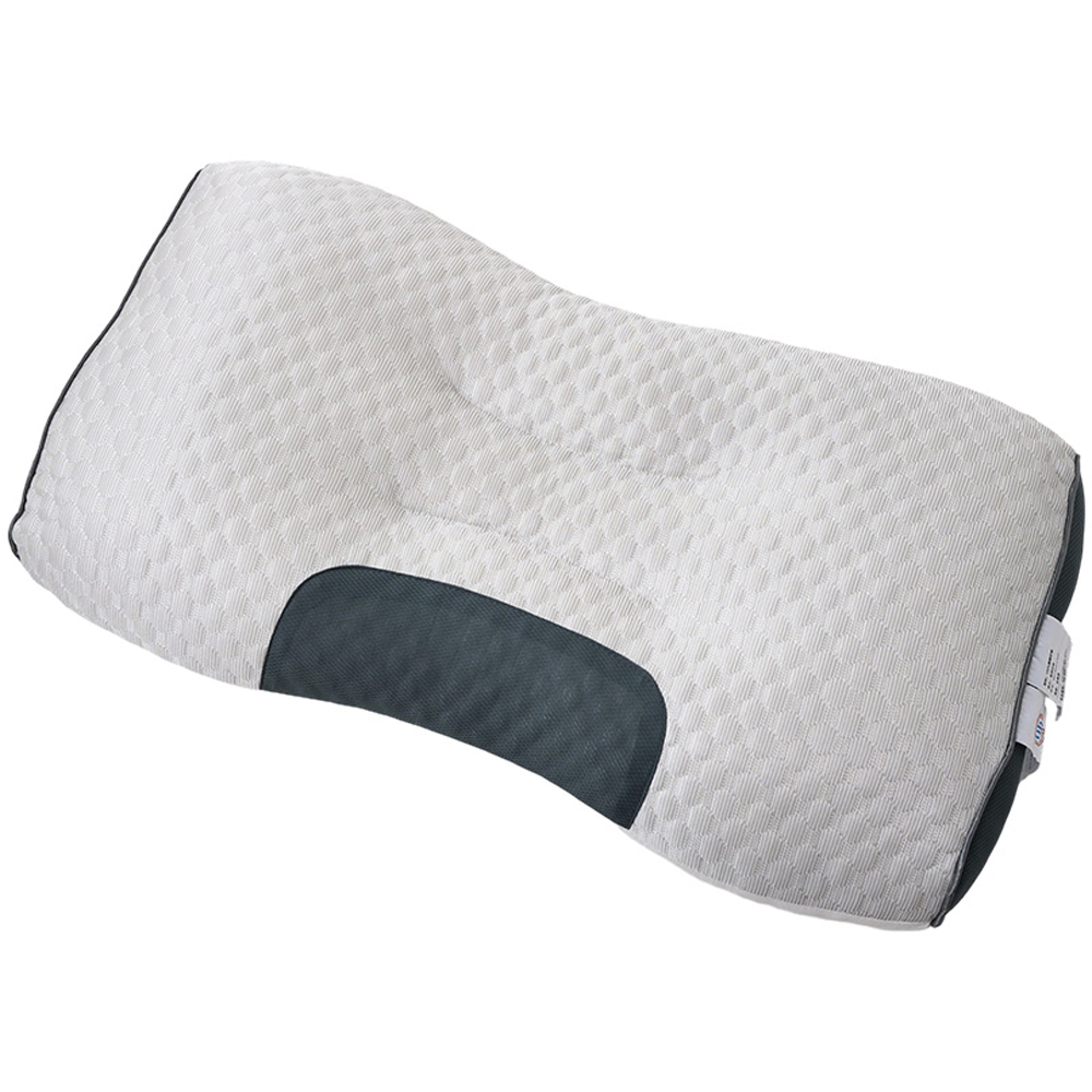 Living and Home Grey Zoned Ergonomic Supportive Pillow Insert 74 x 48cm 2 Pack Image 1