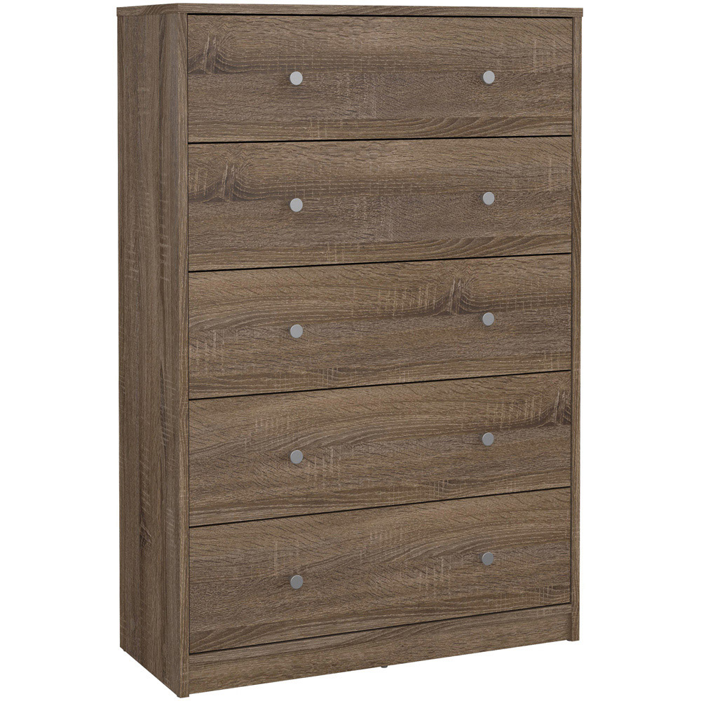Furniture To Go May 5 Drawer Truffle Oak Chest of Drawers Image 2
