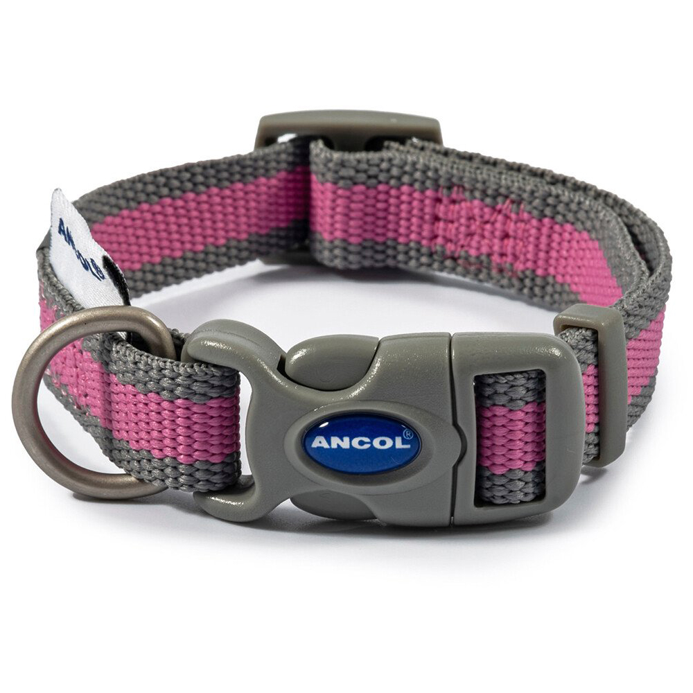 Ancol Reycled Collar - Pink/Grey / Small Image