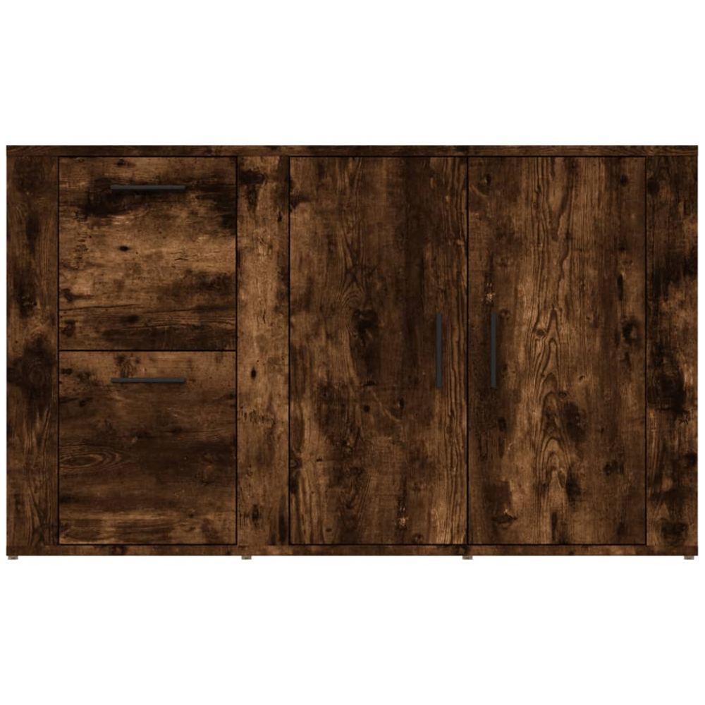 vidaXL 2 Door 2 Drawer Smoked Oak Sideboard Image 6