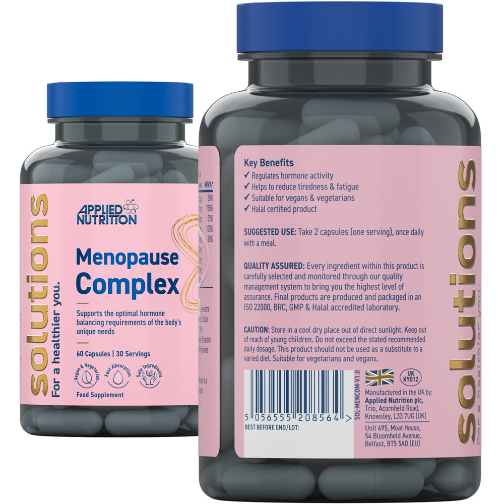 Pack of 60 Applied Nutrition Solutions Menopause Complex Capsules Image 2