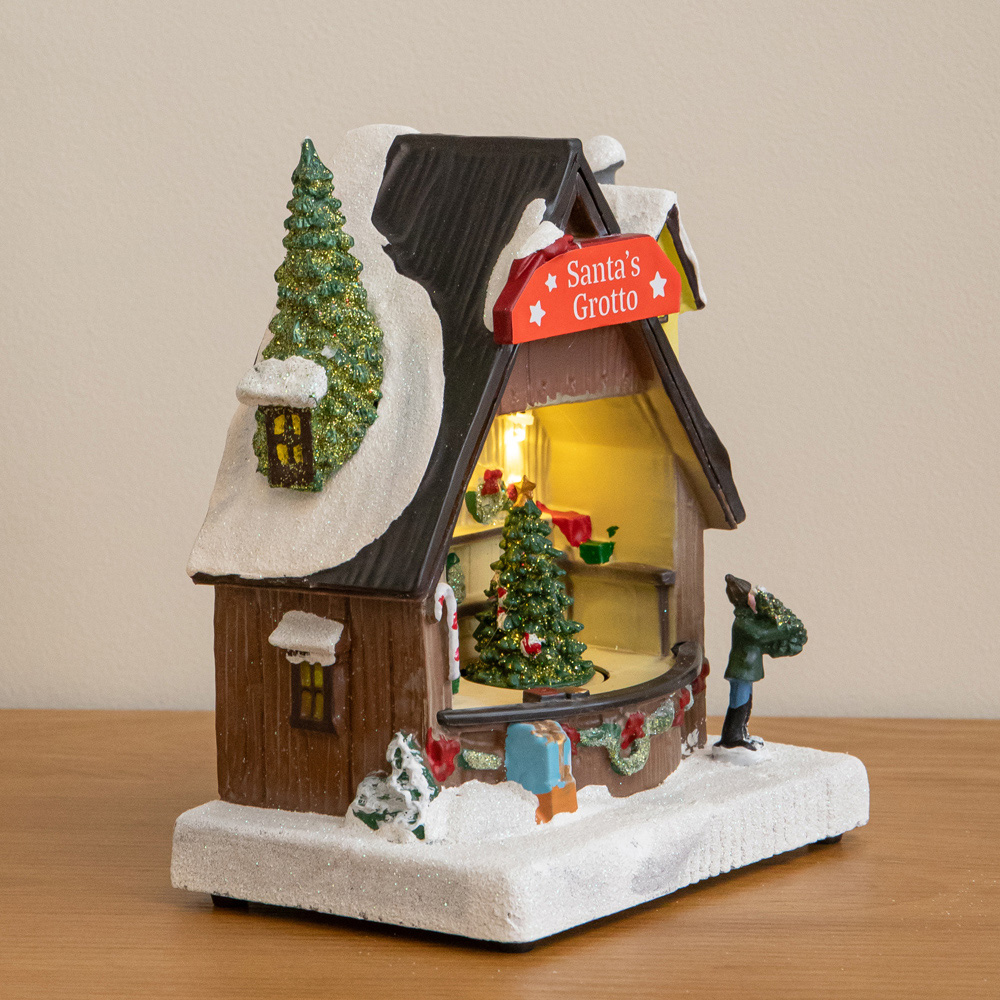Samuel Alexander Light Up Santa's Grotto Moving Musical Christmas Scene 17cm Image 9