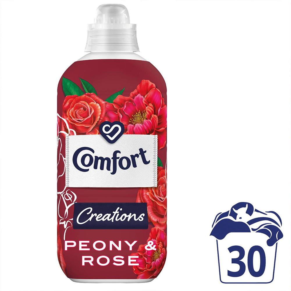 Comfort Creations Peony and Rose Lasting Fragrance Fabric Conditioner 30 Washes 900ml Image 2