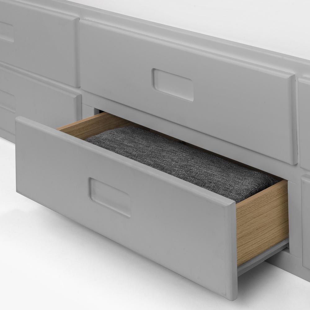 Julian Bowen Dove Grey Maisie Bed with Underbed and Drawers Image 7